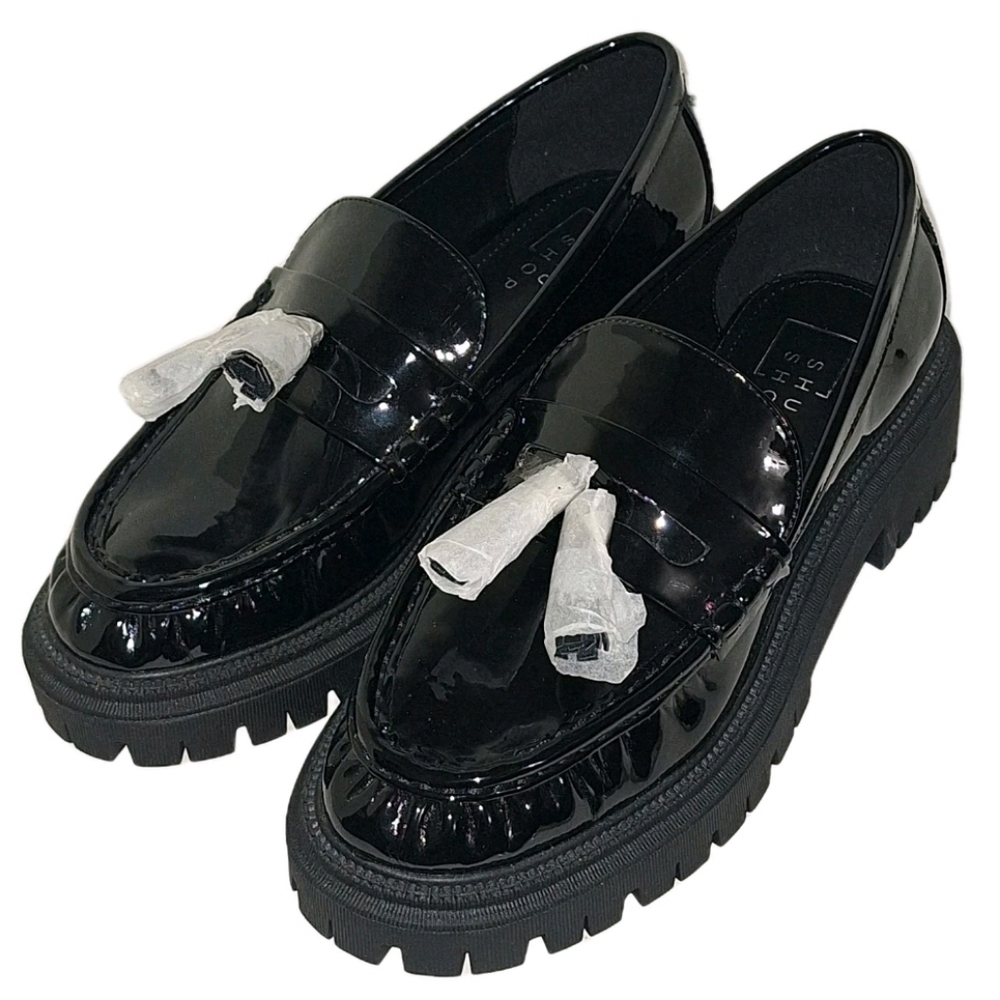 ShuShop Taylor Faux Patent Leather Mules Clogs Womens Size 7.5 Platform Shoes
